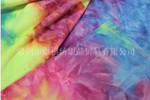Tie-dyed crystal velvet